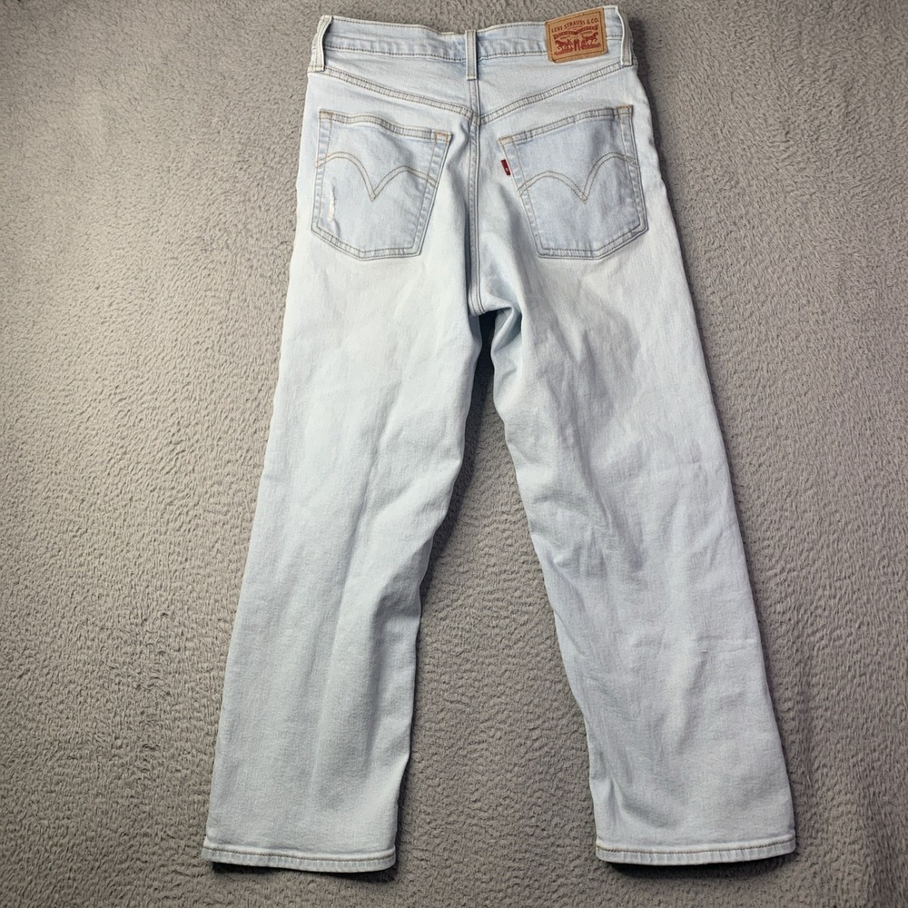 Levi's Ribcage Ankle Straight Jeans Womens Size 30x27 Button Fly - Picture 10 of 15
